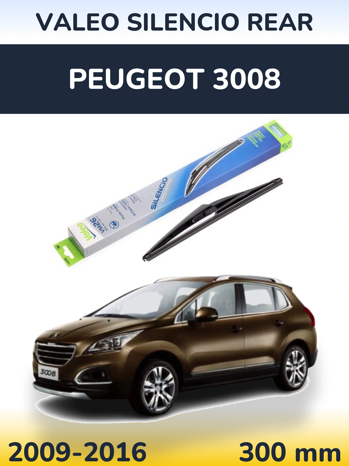 Torkarblad Valeo Silencio Rear för Peugeot 3008