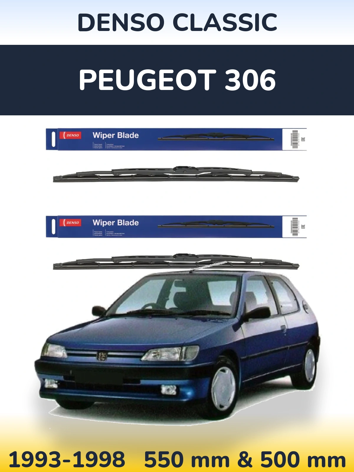 Torkarblad Denso Classic för Peugeot 306