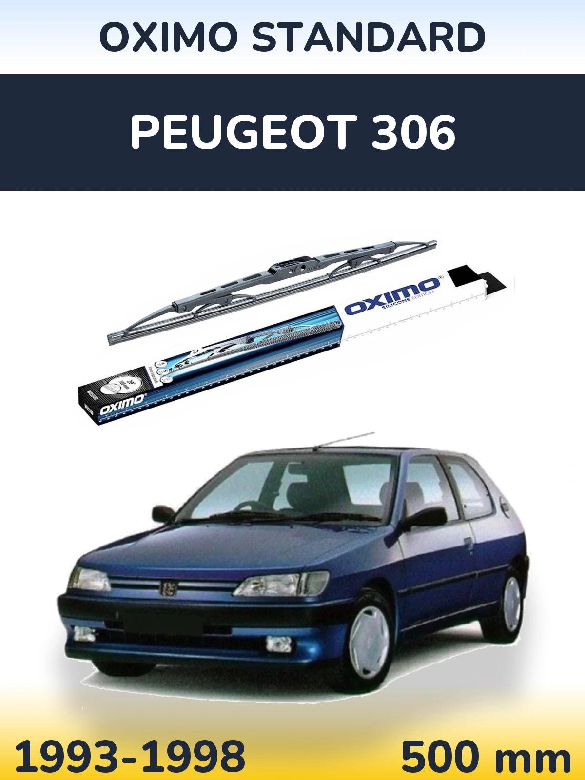 Torkarblad Oximo Standard för Peugeot 306