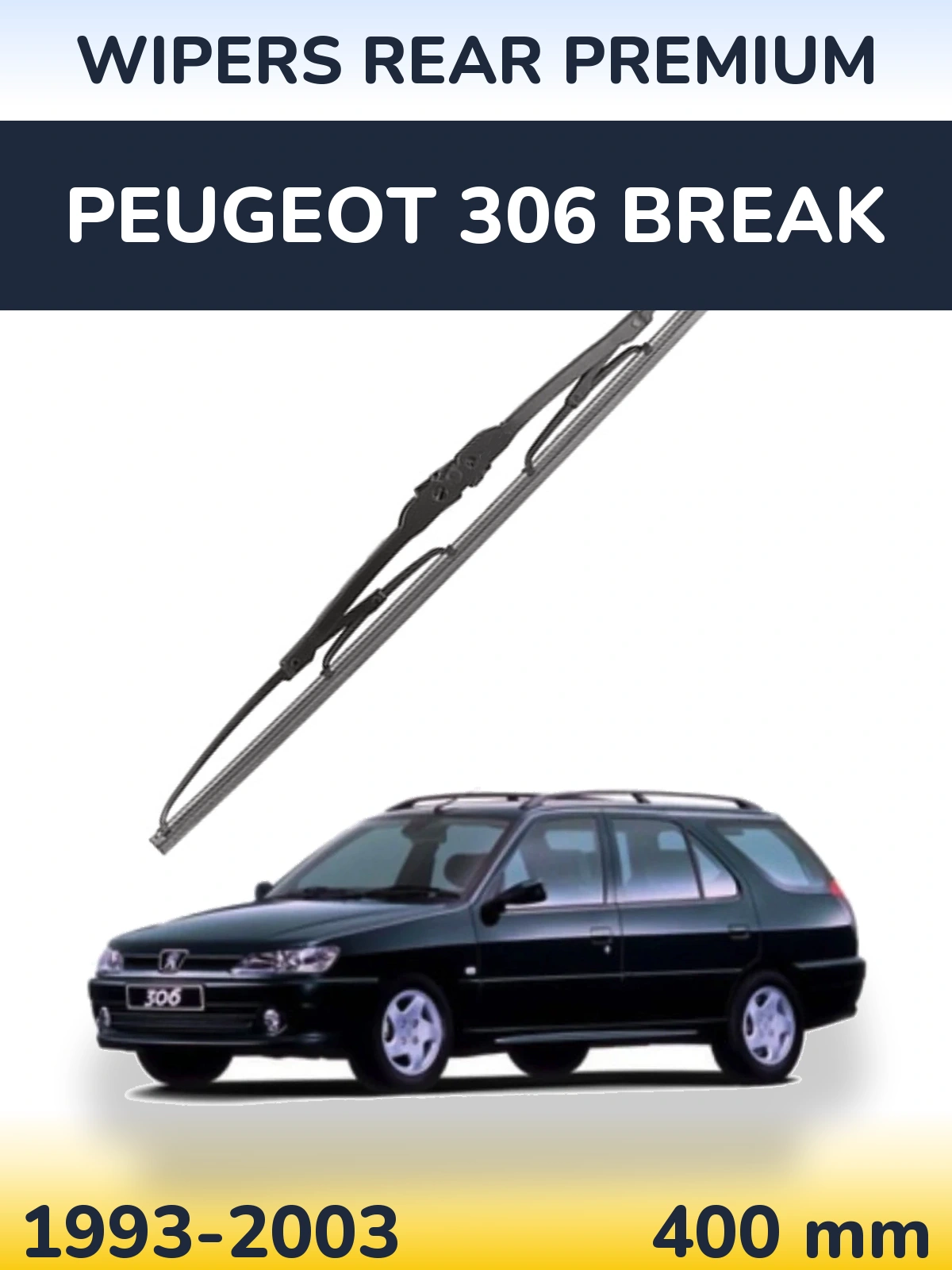 Задня щітка WIPERS REAR PREMIUM 400 мм для Peugeot 306 Break 1993-2003