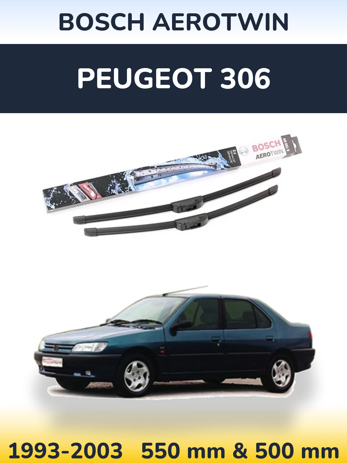 Torkarblad BOSCH AeroTwin för Peugeot 306
