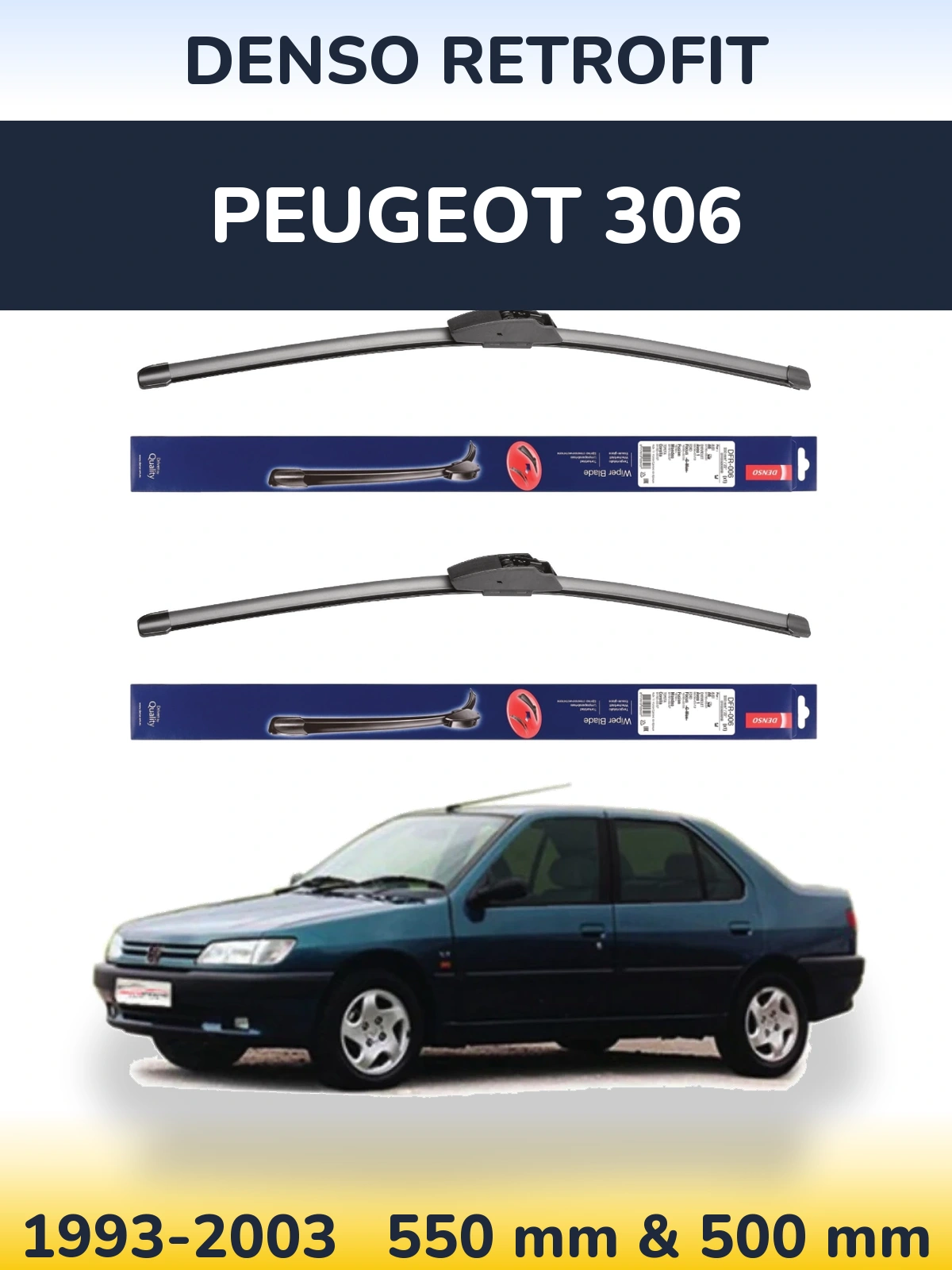 Torkarblad Denso Retrofit för Peugeot 306