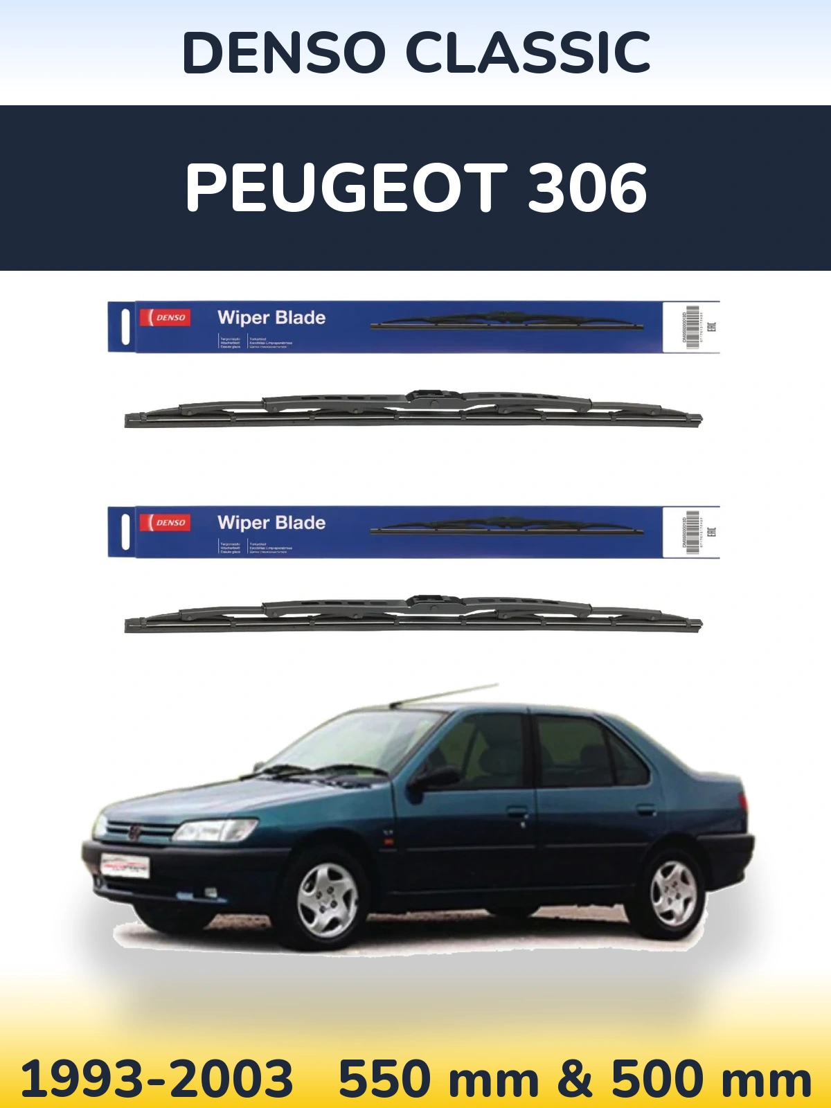 Torkarblad Denso Classic för Peugeot 306
