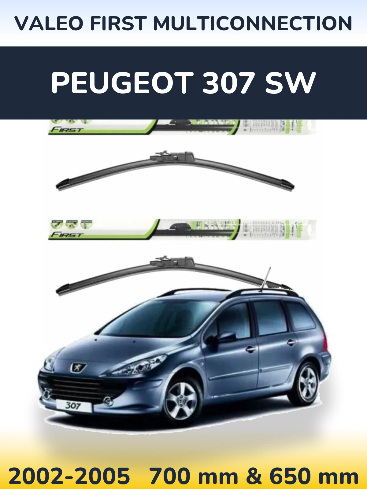 Torkarblad Valeo First MultiConnection för Peugeot 307 SW