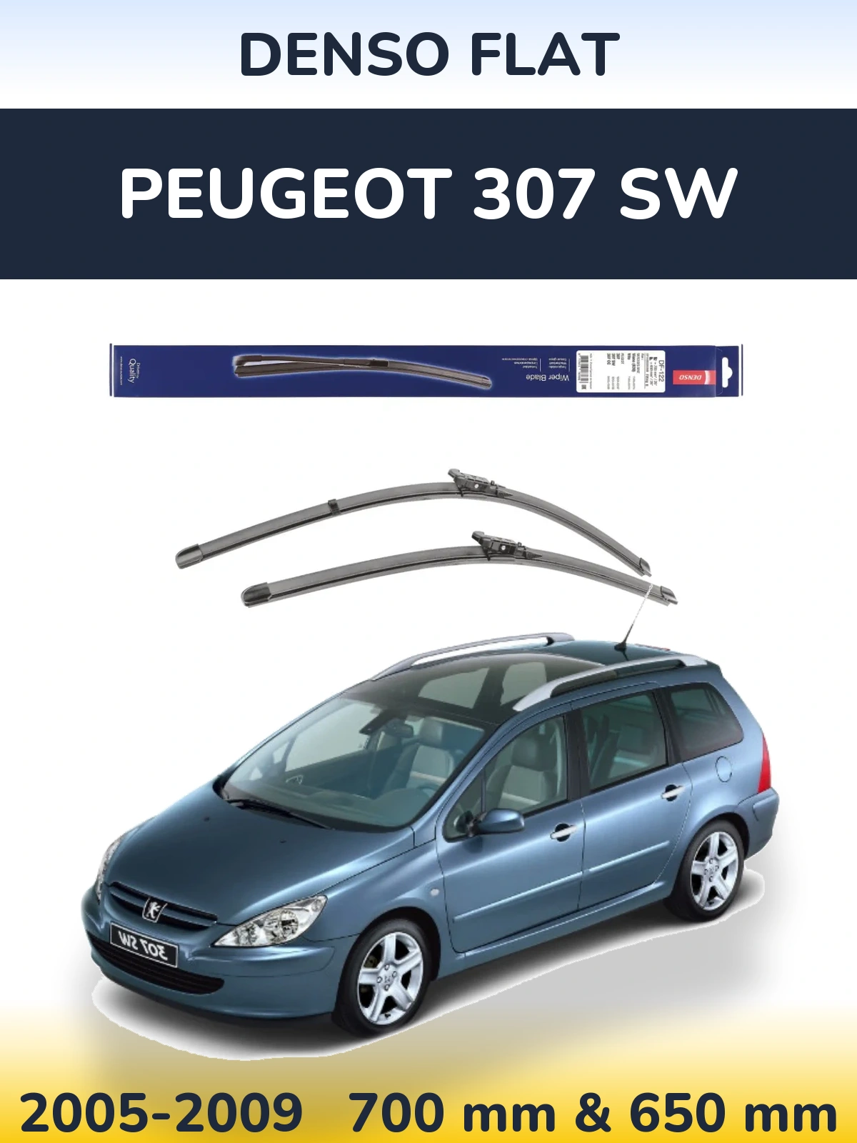 Torkarblad Denso Flat för Peugeot 307 SW