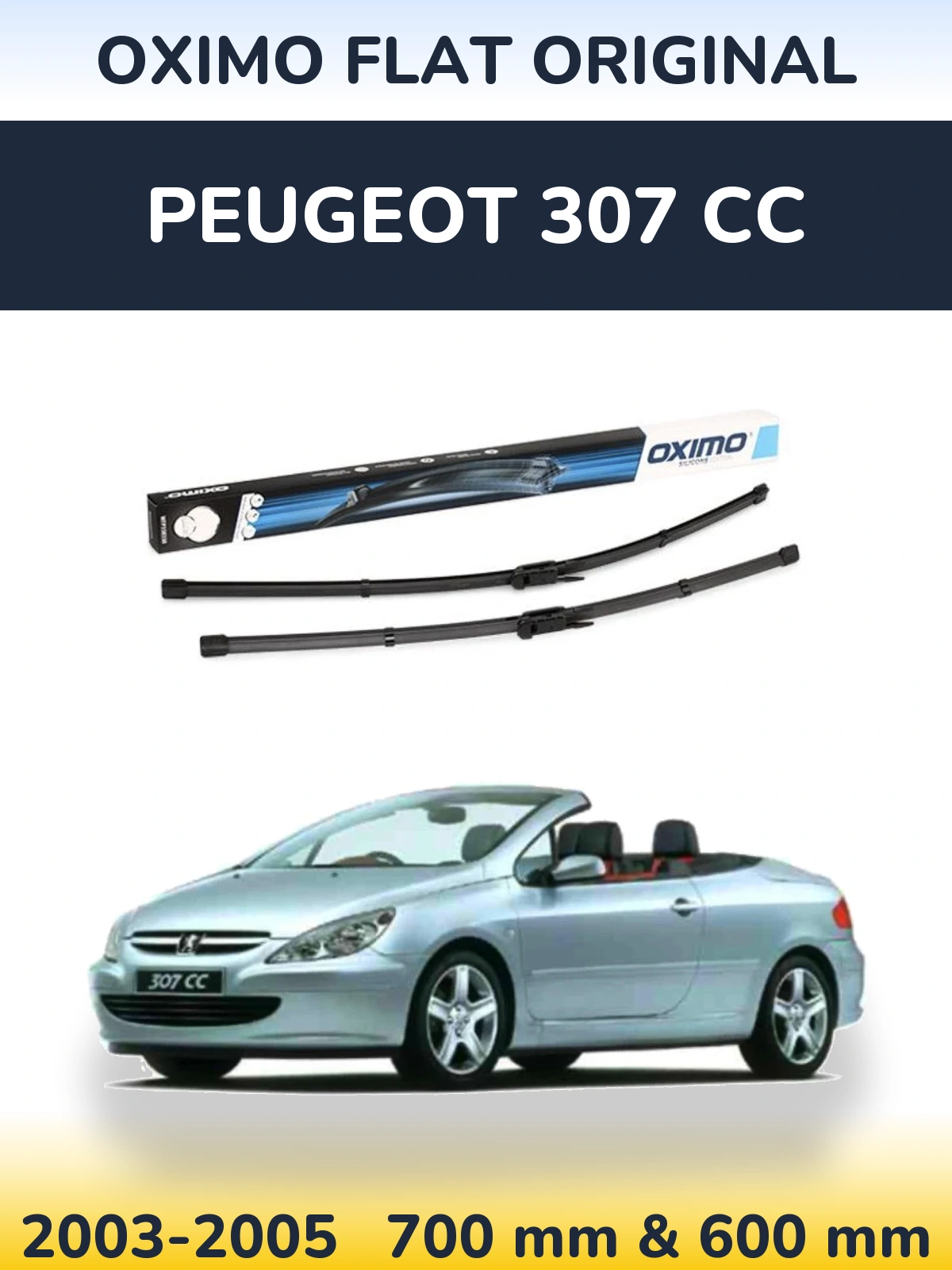 Torkarblad Oximo Flat Original för Peugeot 307 CC