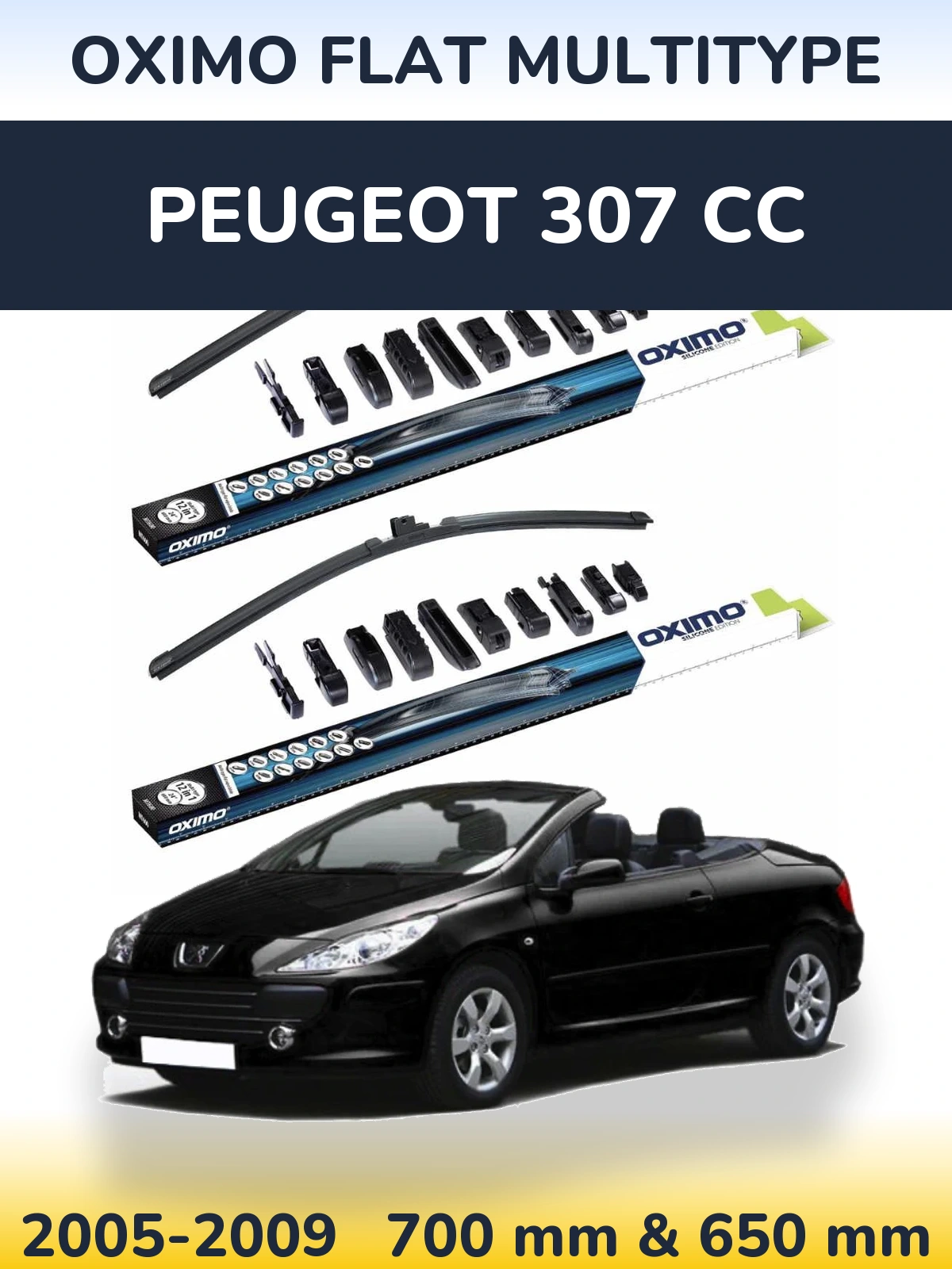 Torkarblad Oximo Flat MultiType för Peugeot 307 CC