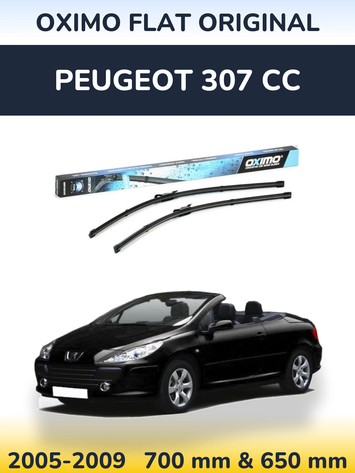 Torkarblad Oximo Flat Original för Peugeot 307 CC