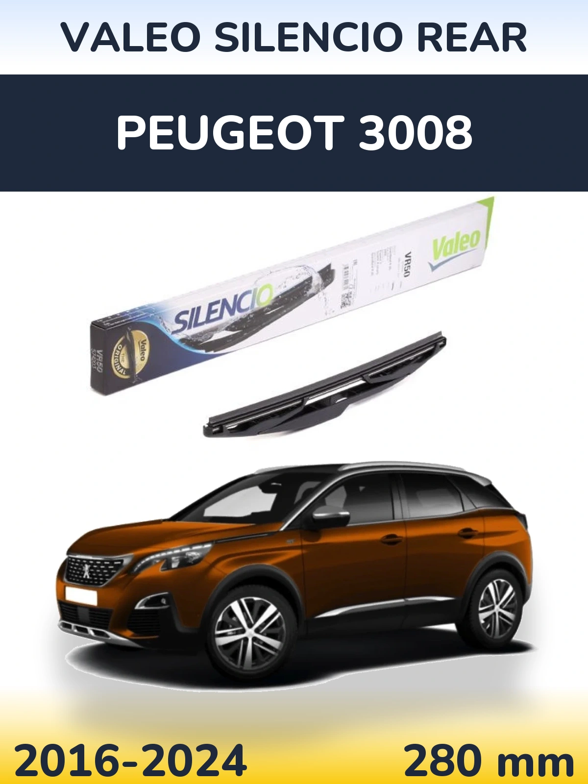 Torkarblad Valeo Silencio Rear för Peugeot 3008