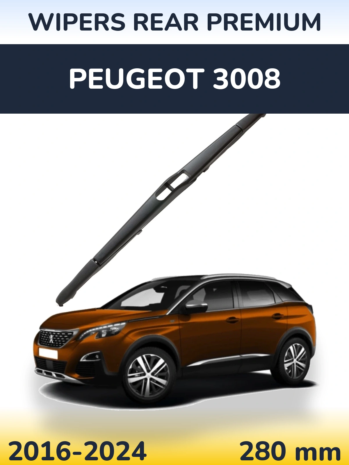 Rear wiper blade WIPERS REAR PREMIUM 280 mm for Peugeot 3008 2016-2024