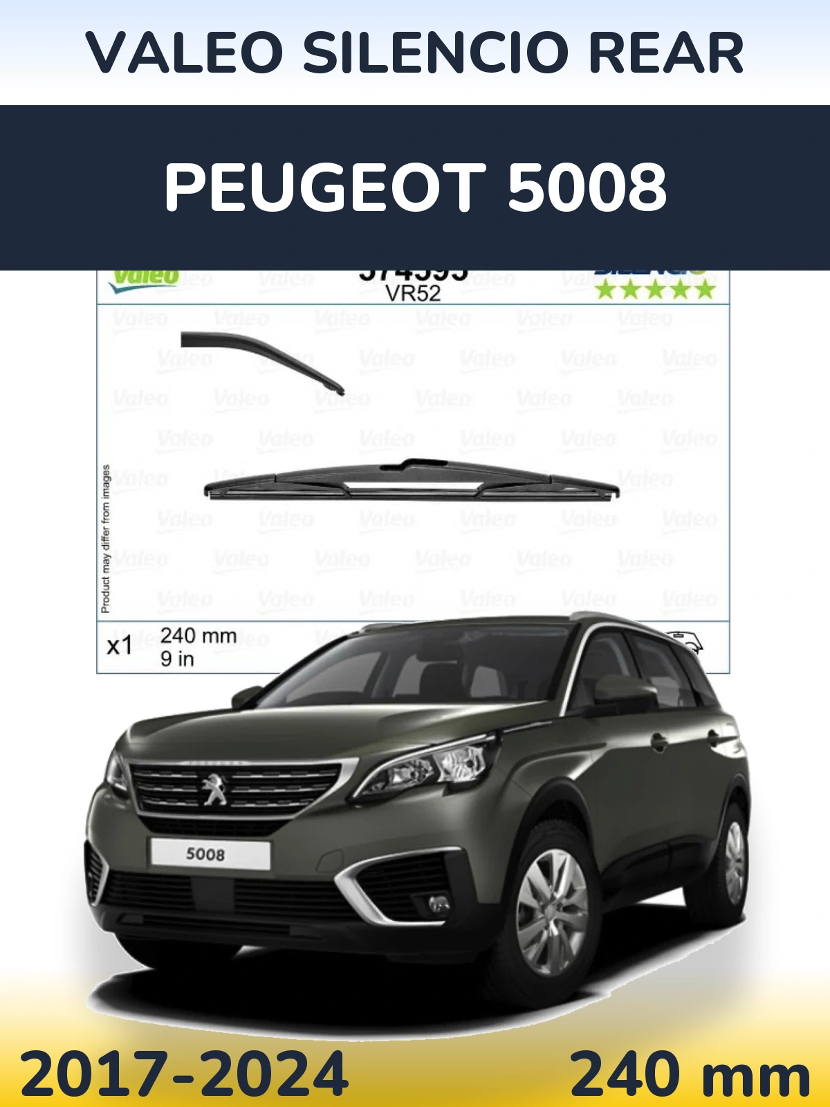 Torkarblad Valeo Silencio Rear för Peugeot 5008