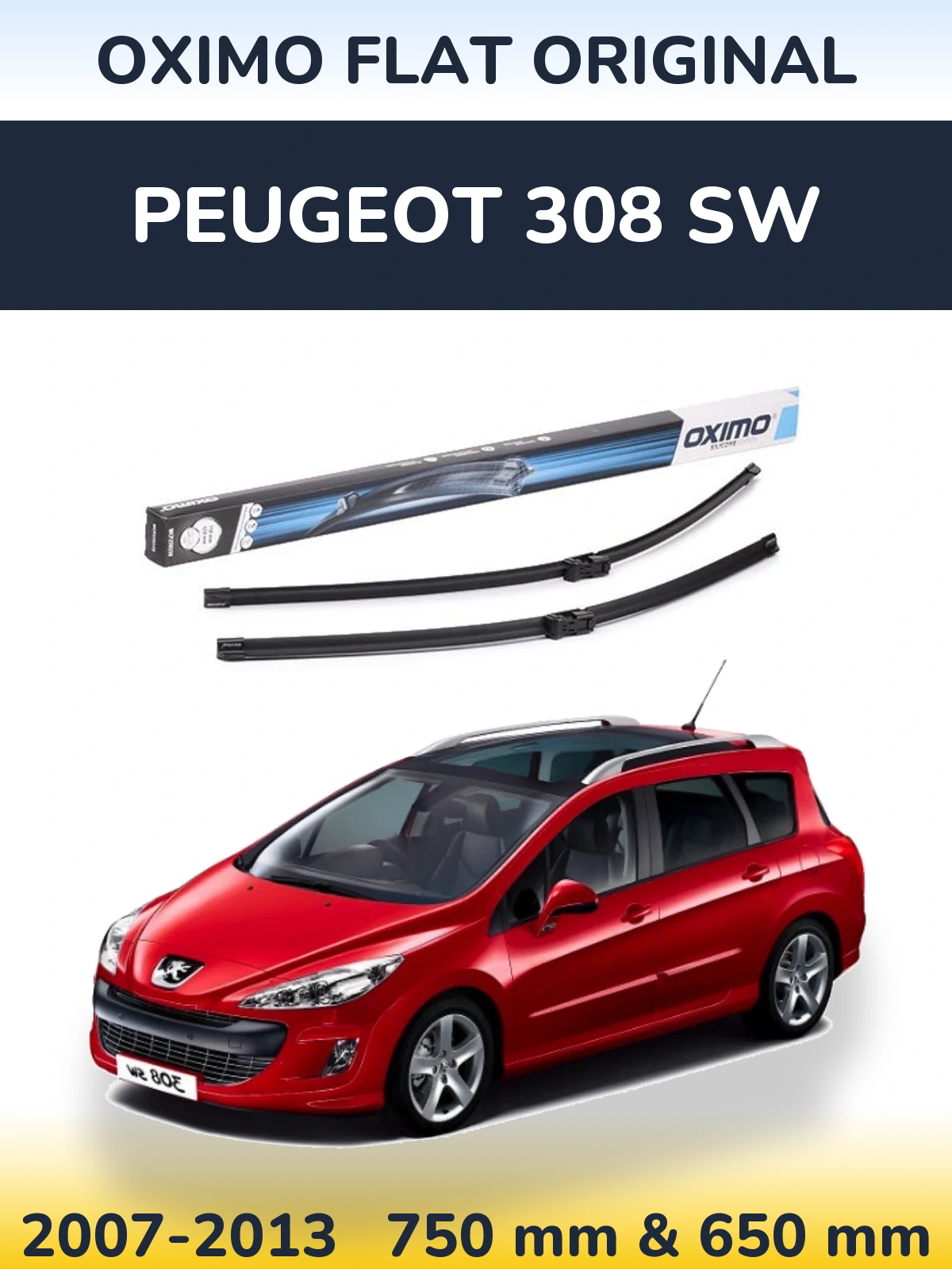 Torkarblad Oximo Flat Original för Peugeot 308 SW