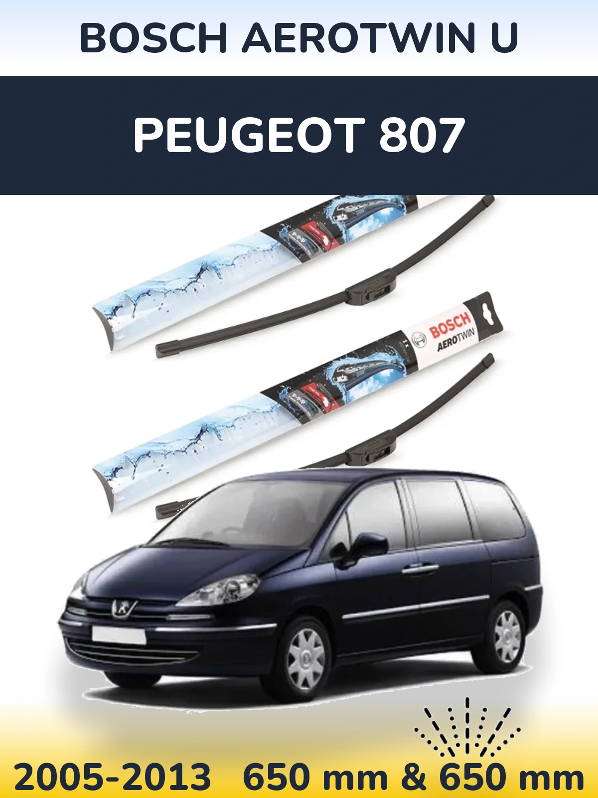 Torkarblad BOSCH AeroTwin U för Peugeot 807