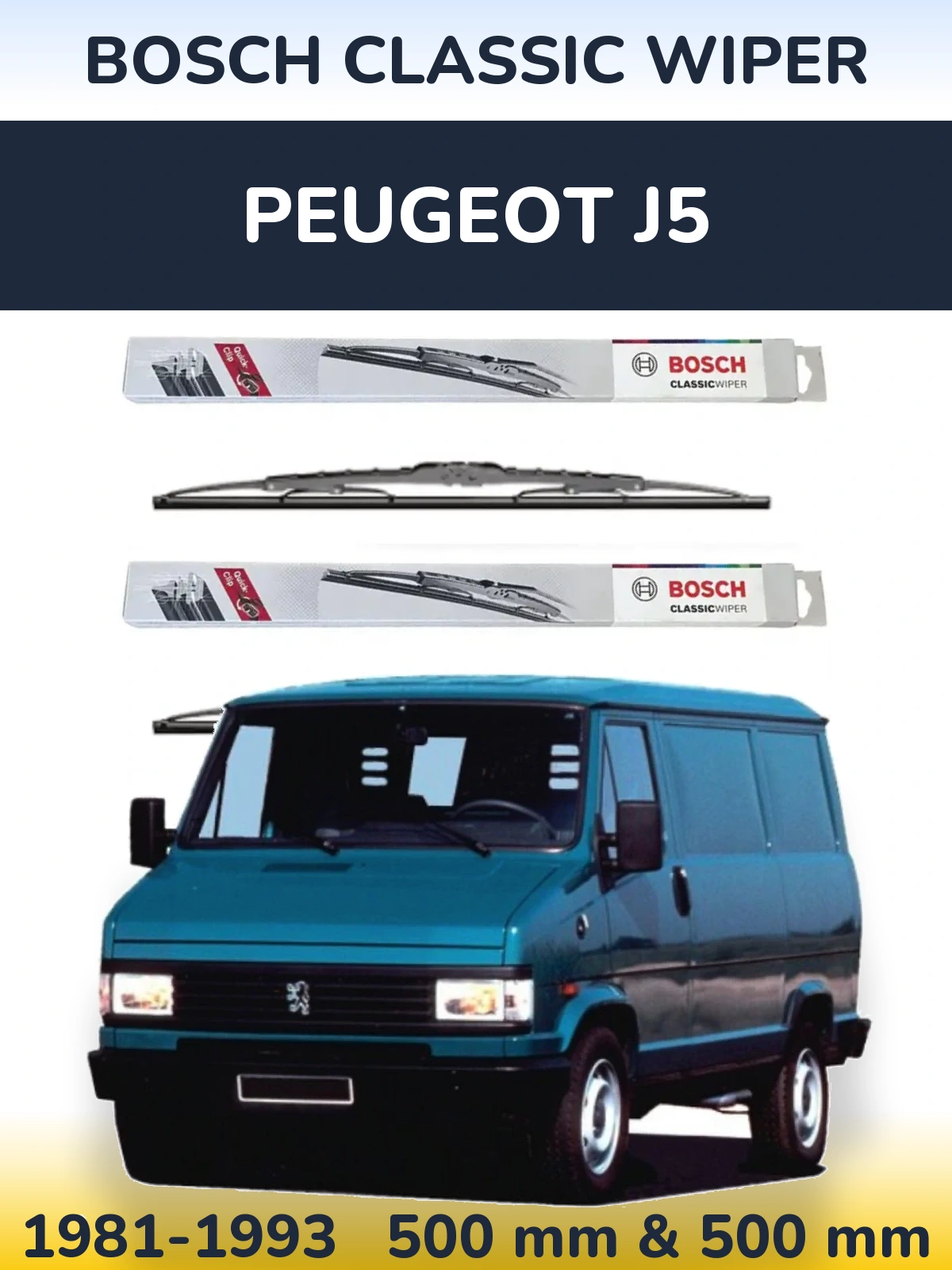 Torkarblad BOSCH Classic Wiper för Peugeot J5