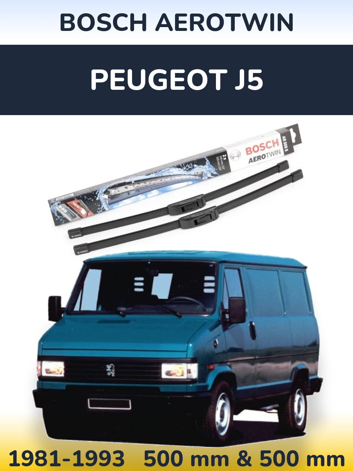 Torkarblad BOSCH AeroTwin för Peugeot J5