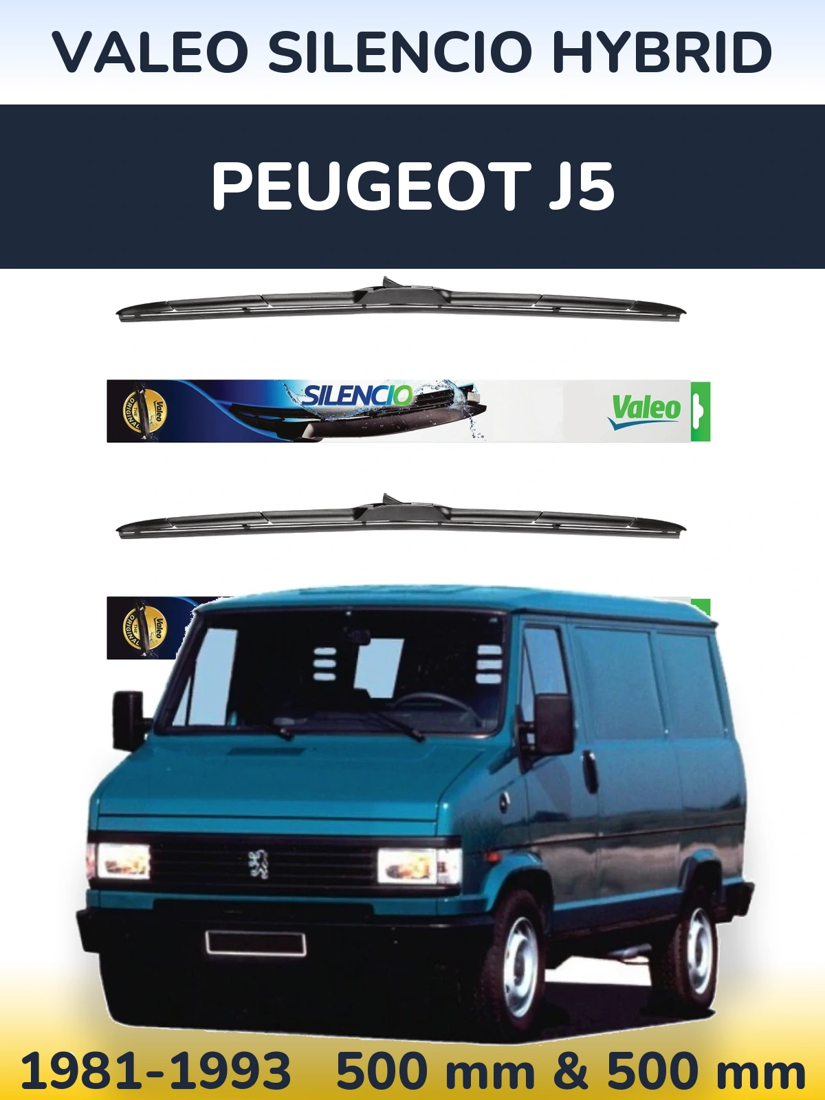 Torkarblad Valeo Silencio Hybrid för Peugeot J5
