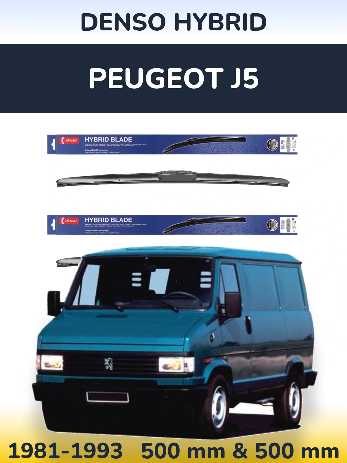 Torkarblad Denso Hybrid för Peugeot J5