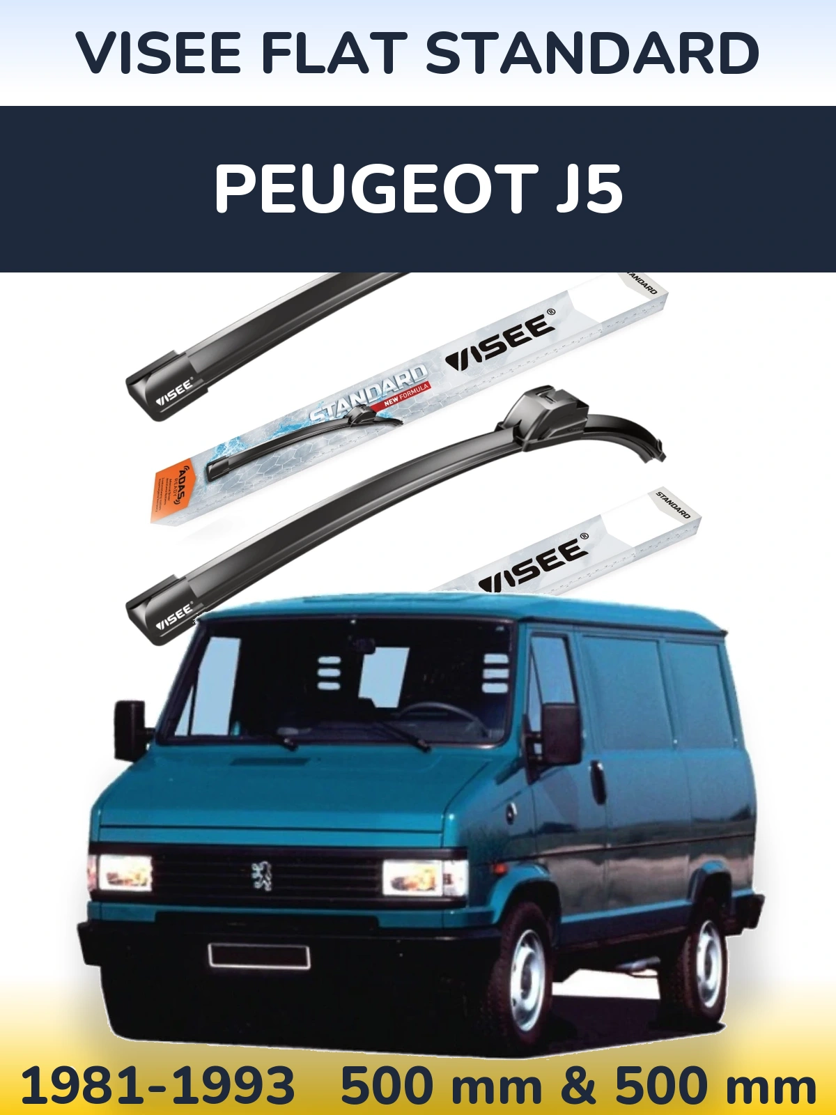 Torkarblad VISEE FLAT STANDARD för Peugeot J5