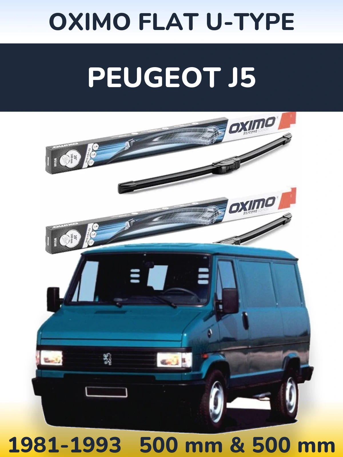 Torkarblad Oximo Flat U-type för Peugeot J5