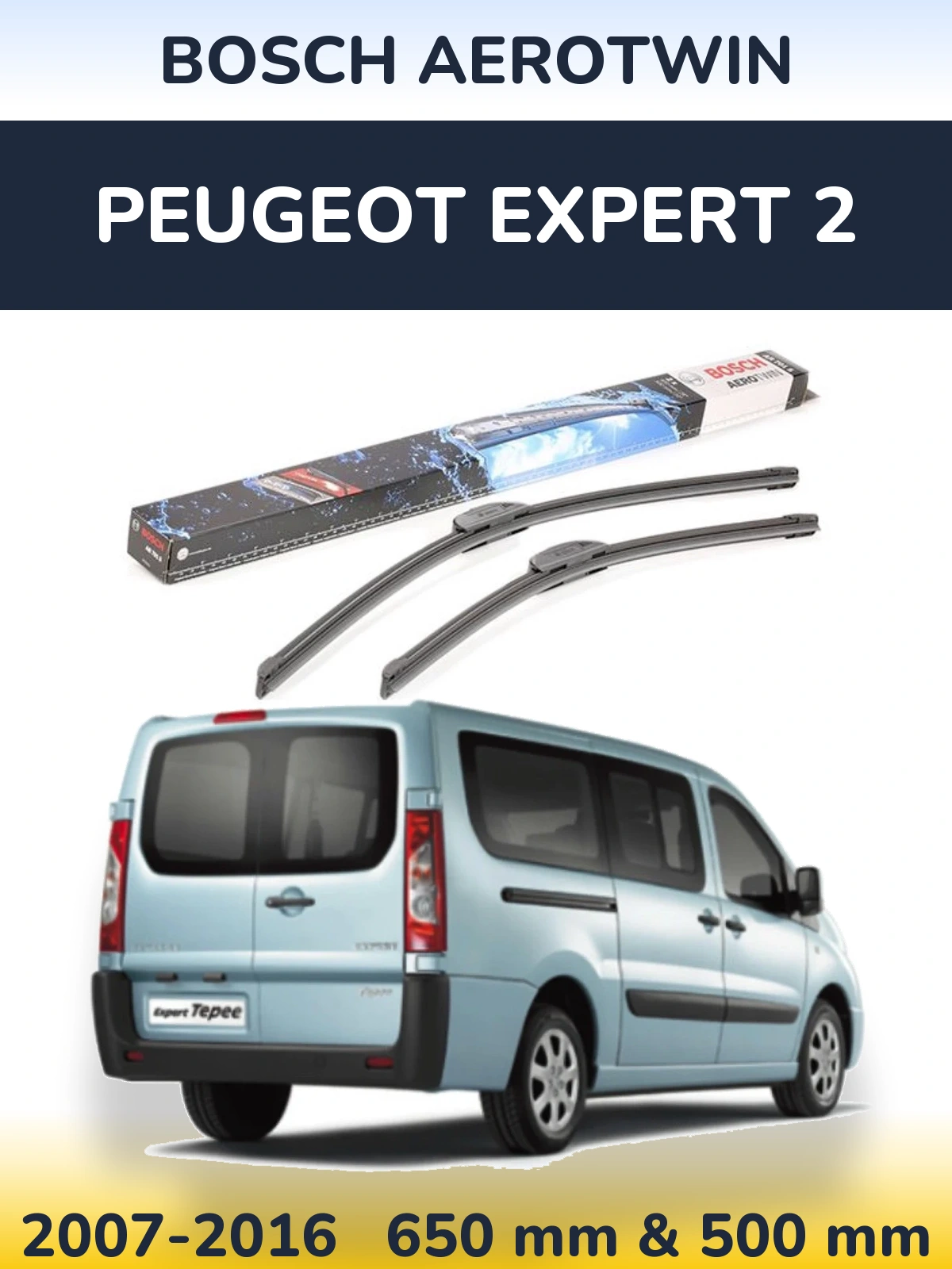Torkarblad BOSCH AeroTwin för Peugeot Expert 2