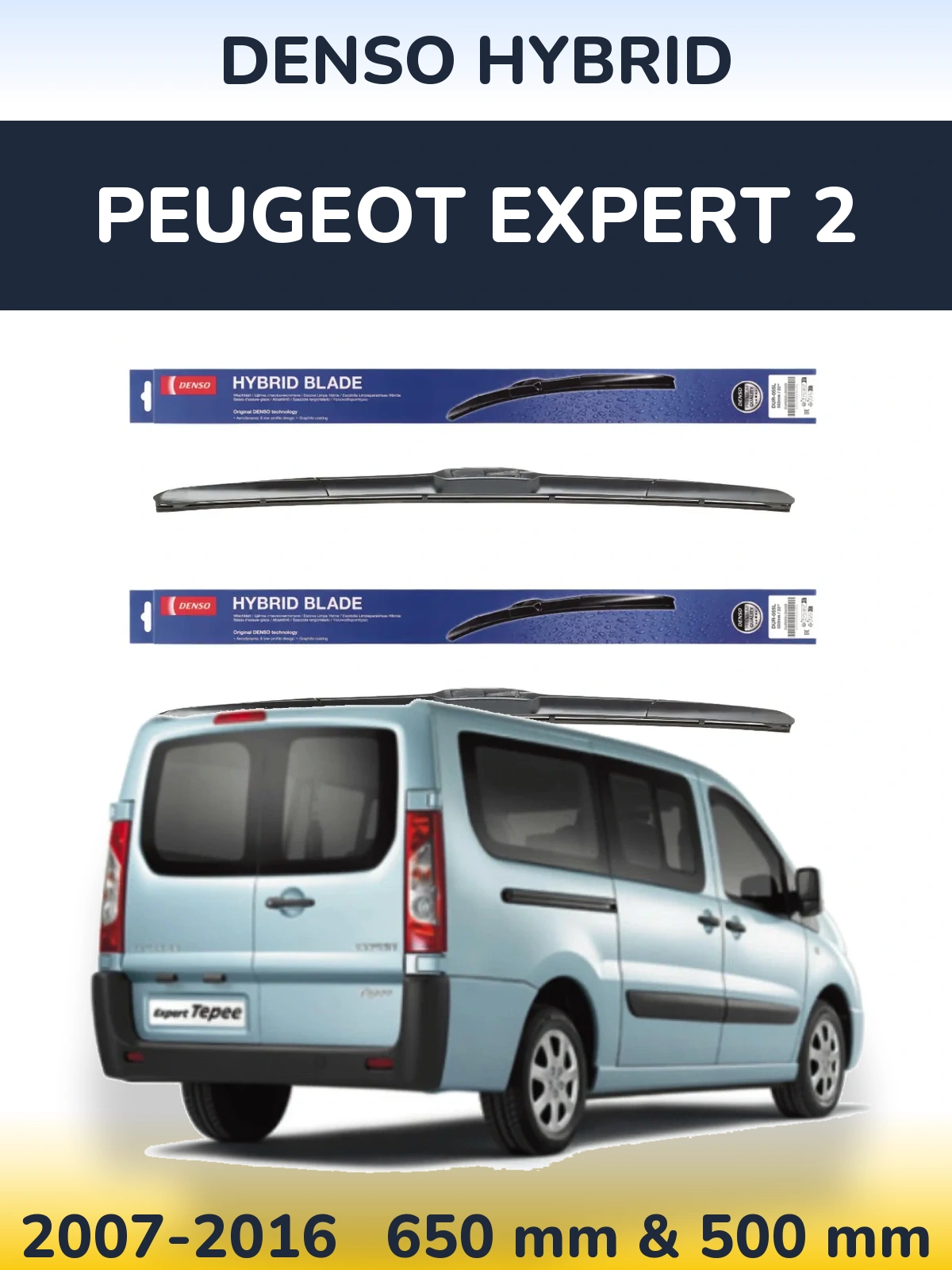 Torkarblad Denso Hybrid för Peugeot Expert 2