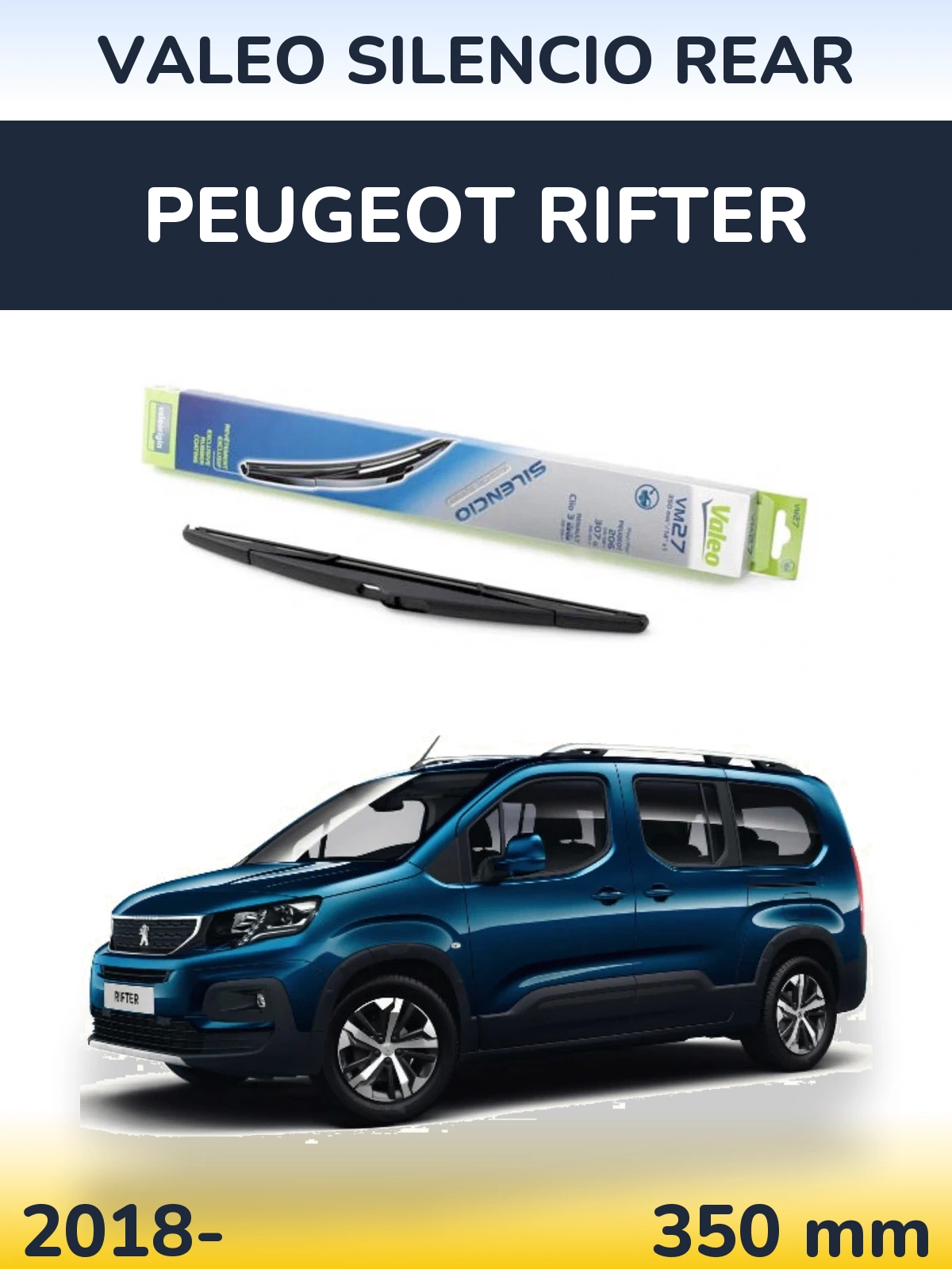 Torkarblad Valeo Silencio Rear för Peugeot Rifter