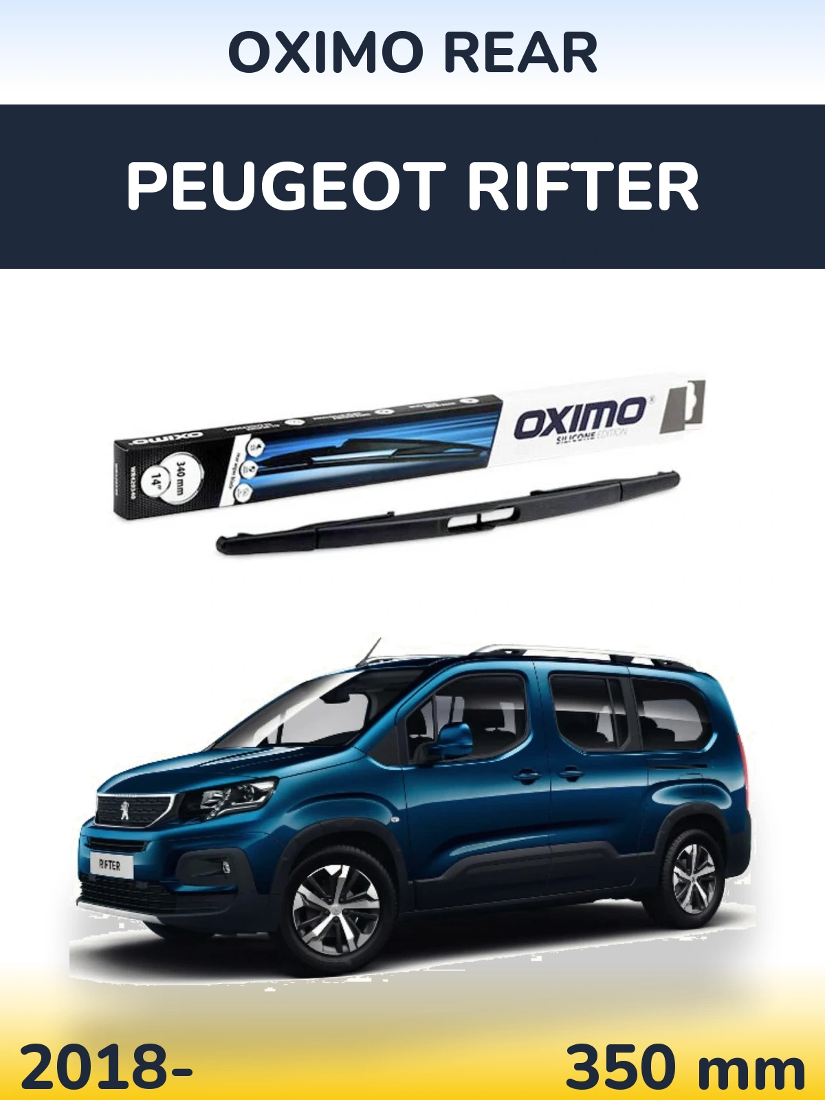 Torkarblad Oximo Rear för Peugeot Rifter