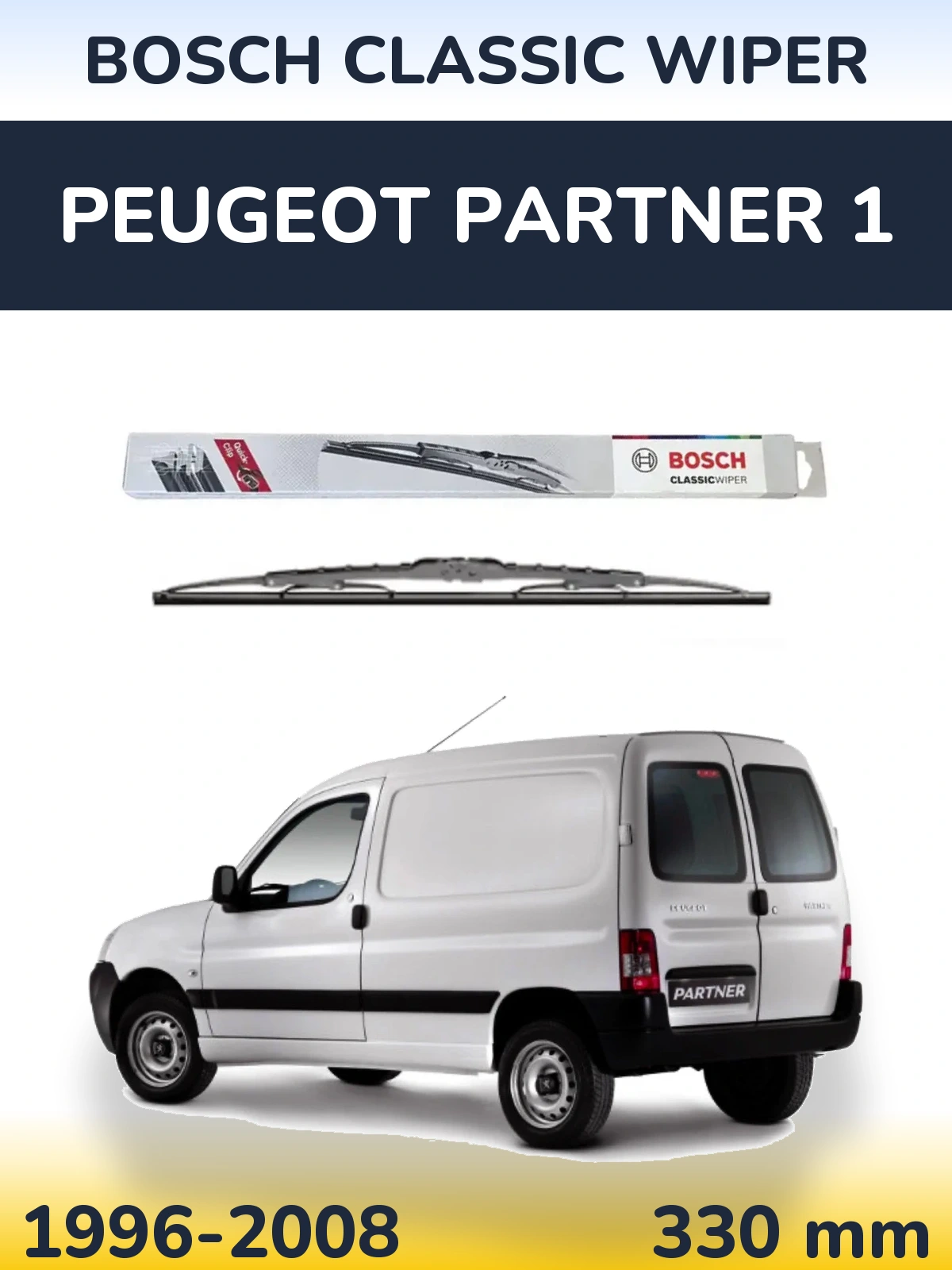 Torkarblad BOSCH Classic Wiper för Peugeot Partner 1