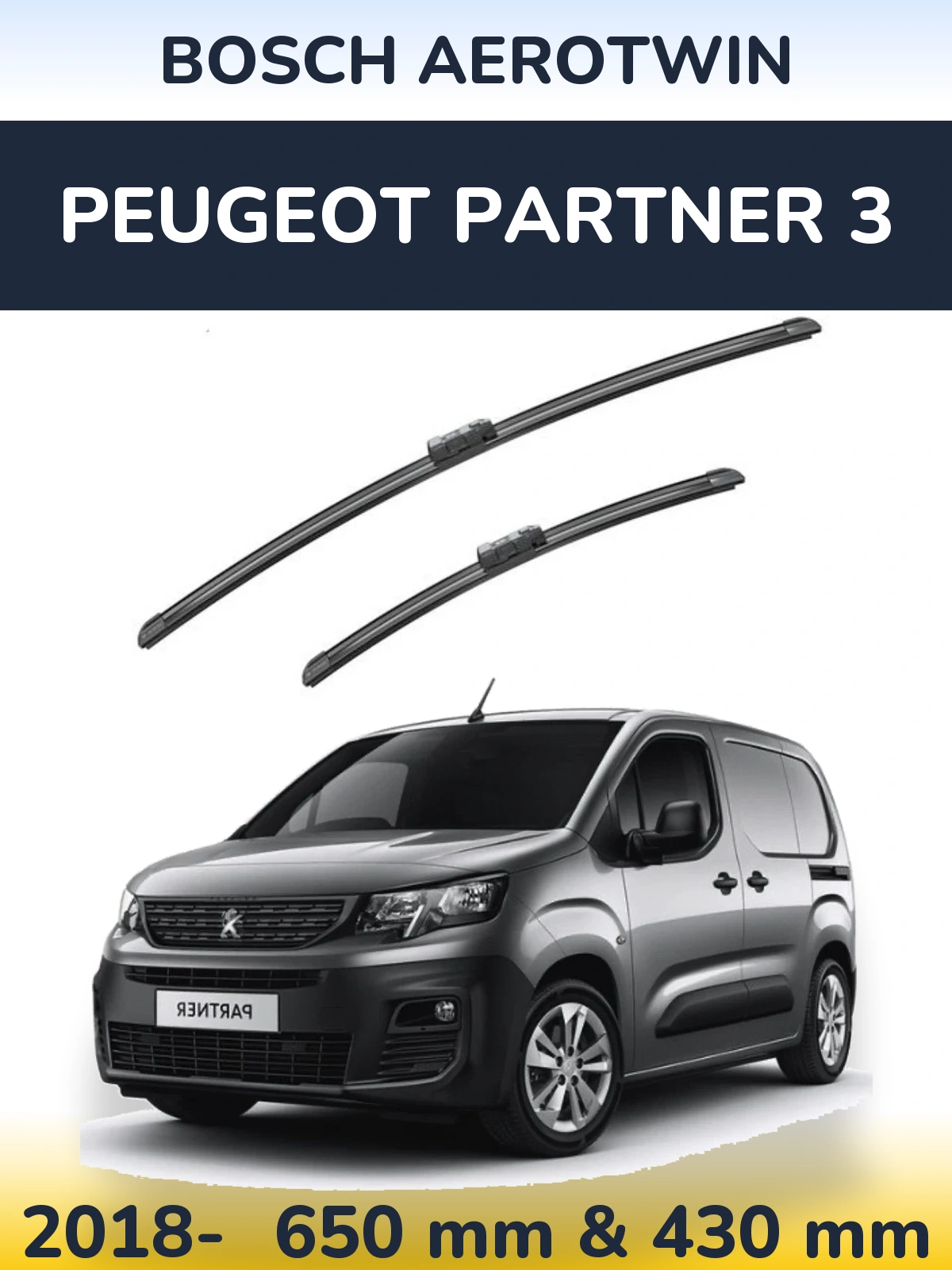 Torkarblad BOSCH AeroTwin för Peugeot Partner 3