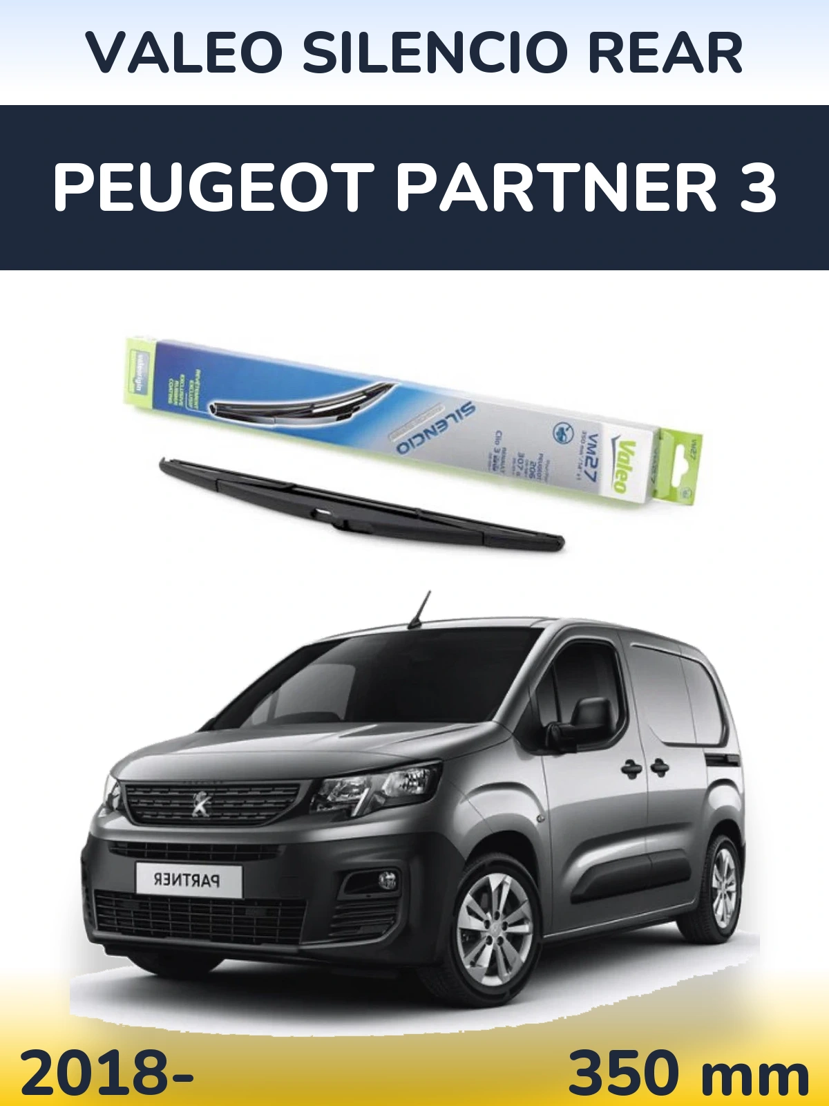 Torkarblad Valeo Silencio Rear för Peugeot Partner 3