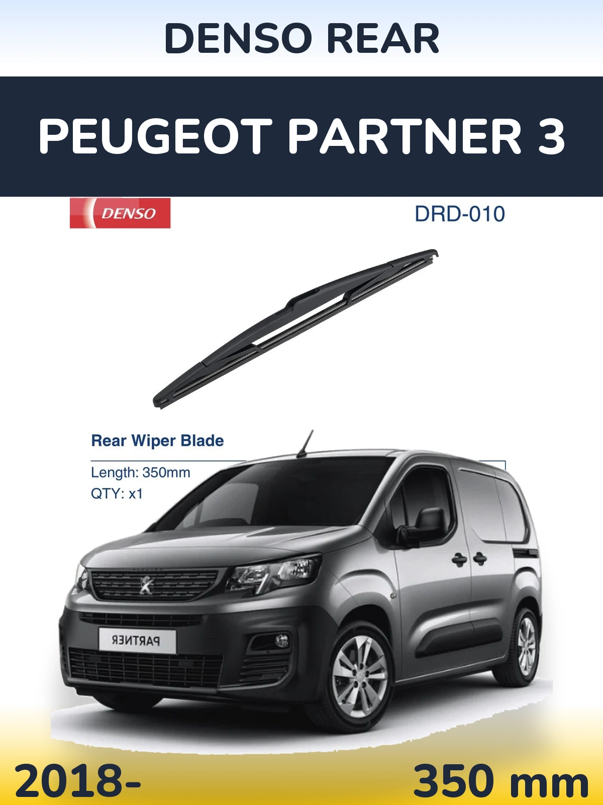 Torkarblad Denso Rear för Peugeot Partner 3