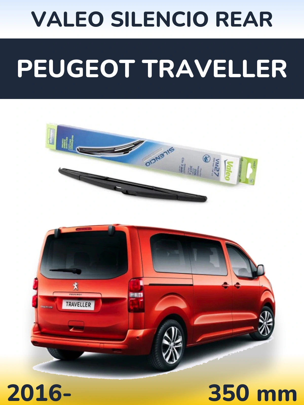 Torkarblad Valeo Silencio Rear för Peugeot Traveller