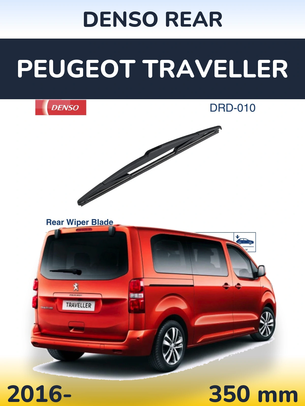 Torkarblad Denso Rear för Peugeot Traveller