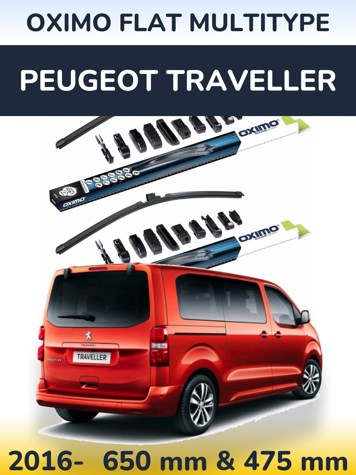 Torkarblad Oximo Flat MultiType för Peugeot Traveller