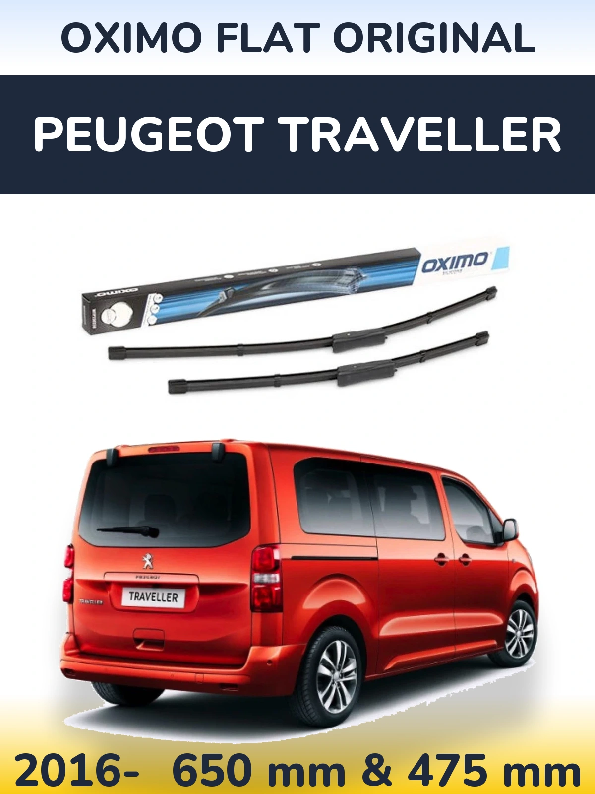 Torkarblad Oximo Flat Original för Peugeot Traveller