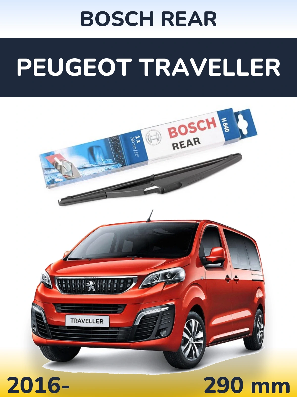 Torkarblad BOSCH Rear för Peugeot Traveller