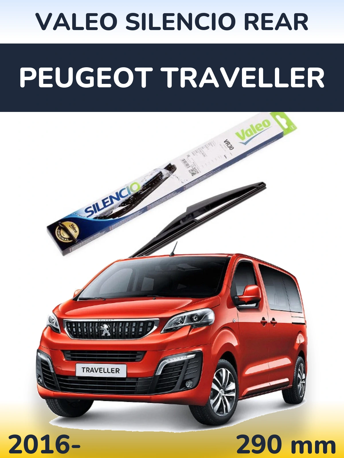 Torkarblad Valeo Silencio Rear för Peugeot Traveller