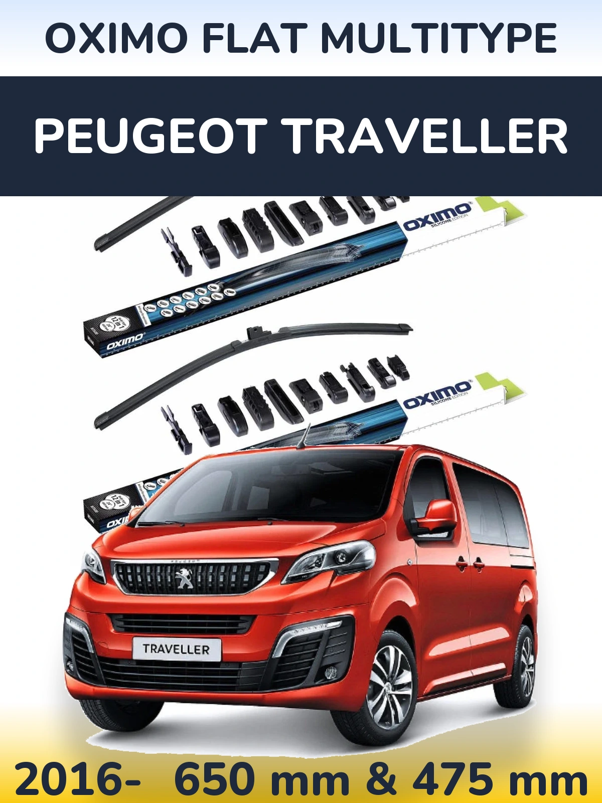 Torkarblad Oximo Flat MultiType för Peugeot Traveller