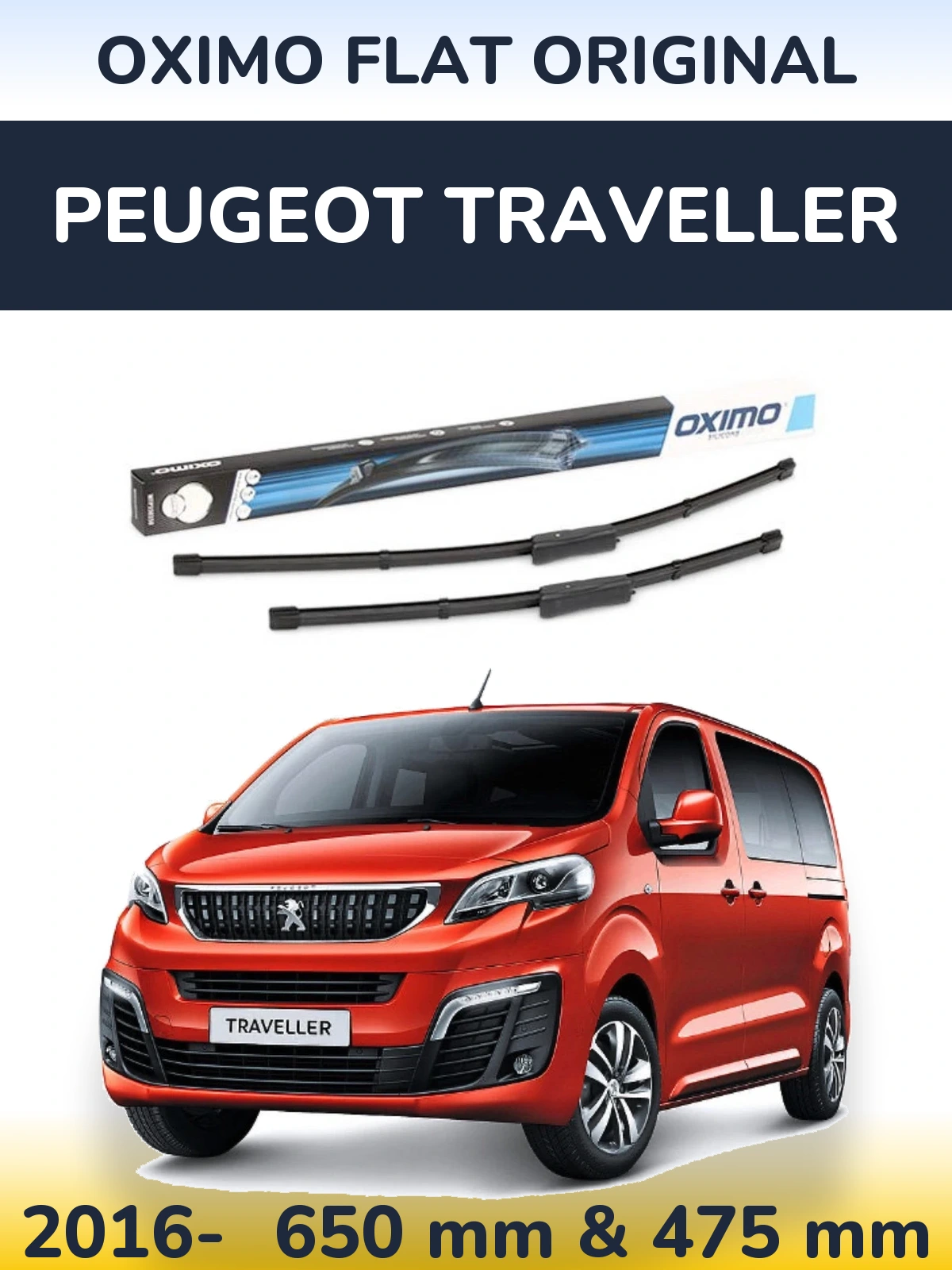 Torkarblad Oximo Flat Original för Peugeot Traveller
