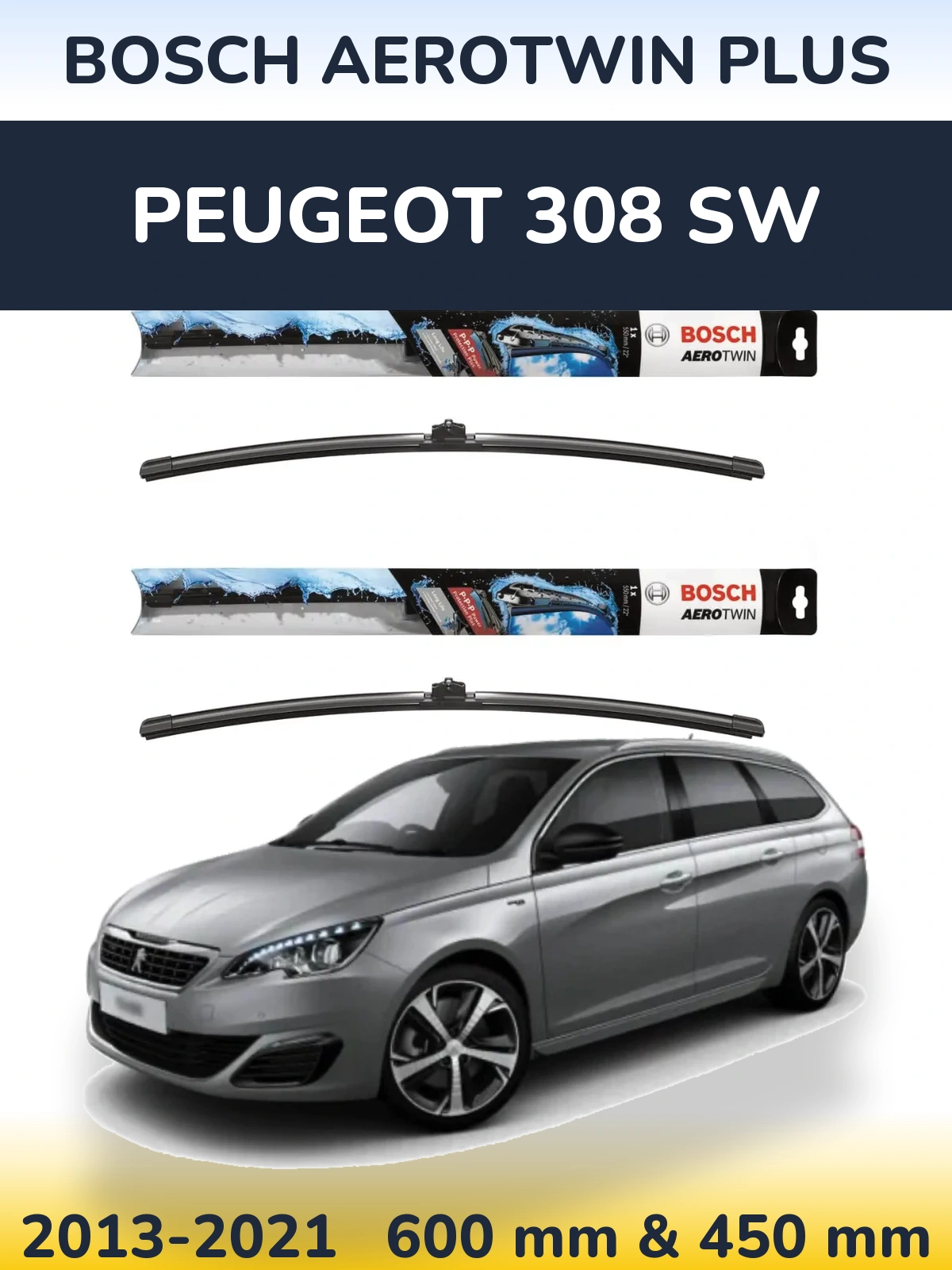 Torkarblad BOSCH AeroTwin Plus för Peugeot 308 SW