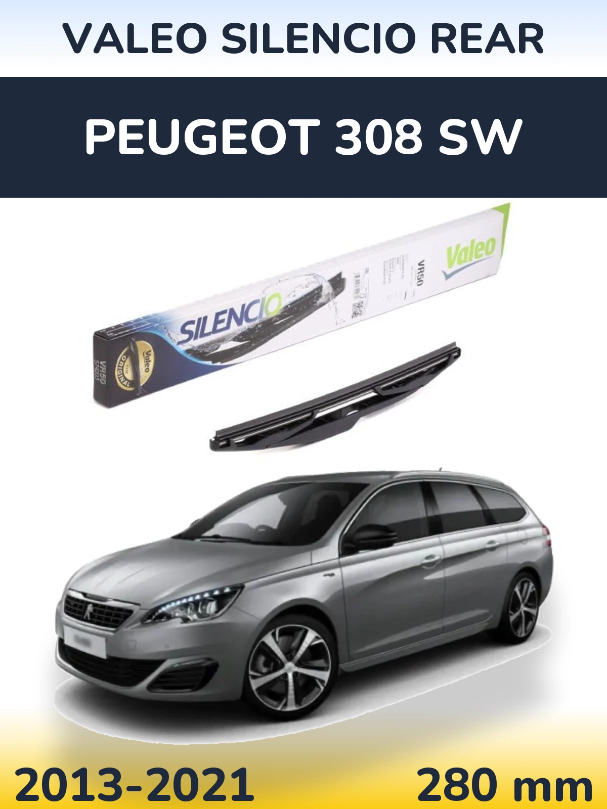 Torkarblad Valeo Silencio Rear för Peugeot 308 SW