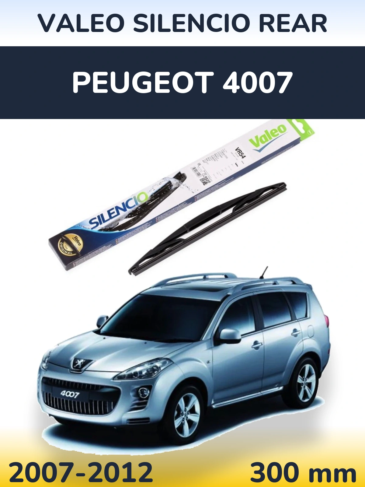 Torkarblad Valeo Silencio Rear för Peugeot 4007