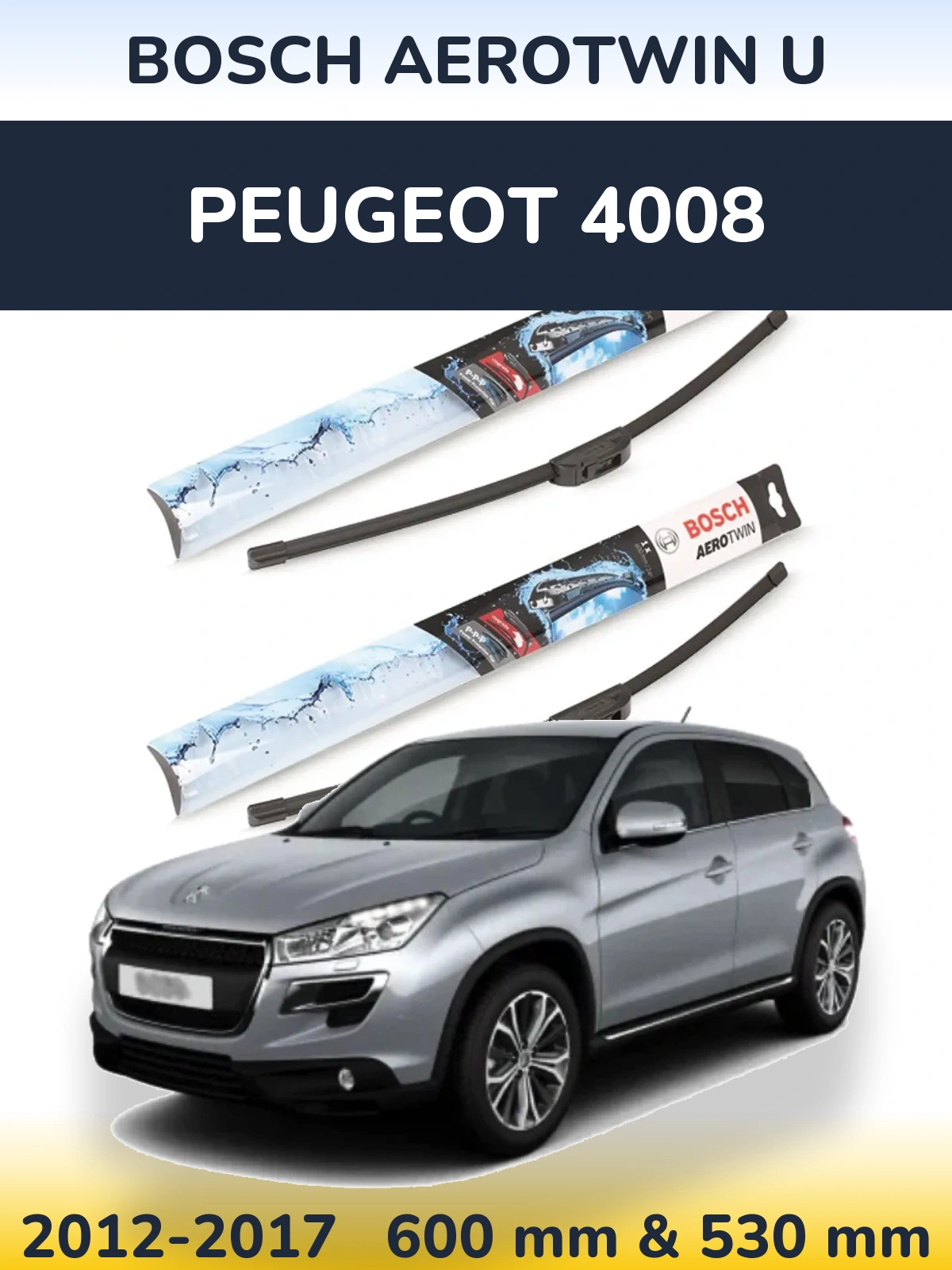Torkarblad BOSCH AeroTwin U för Peugeot 4008