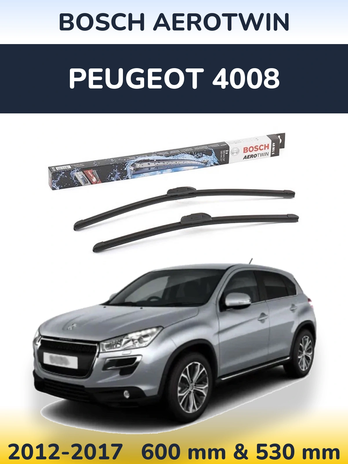 Torkarblad BOSCH AeroTwin för Peugeot 4008