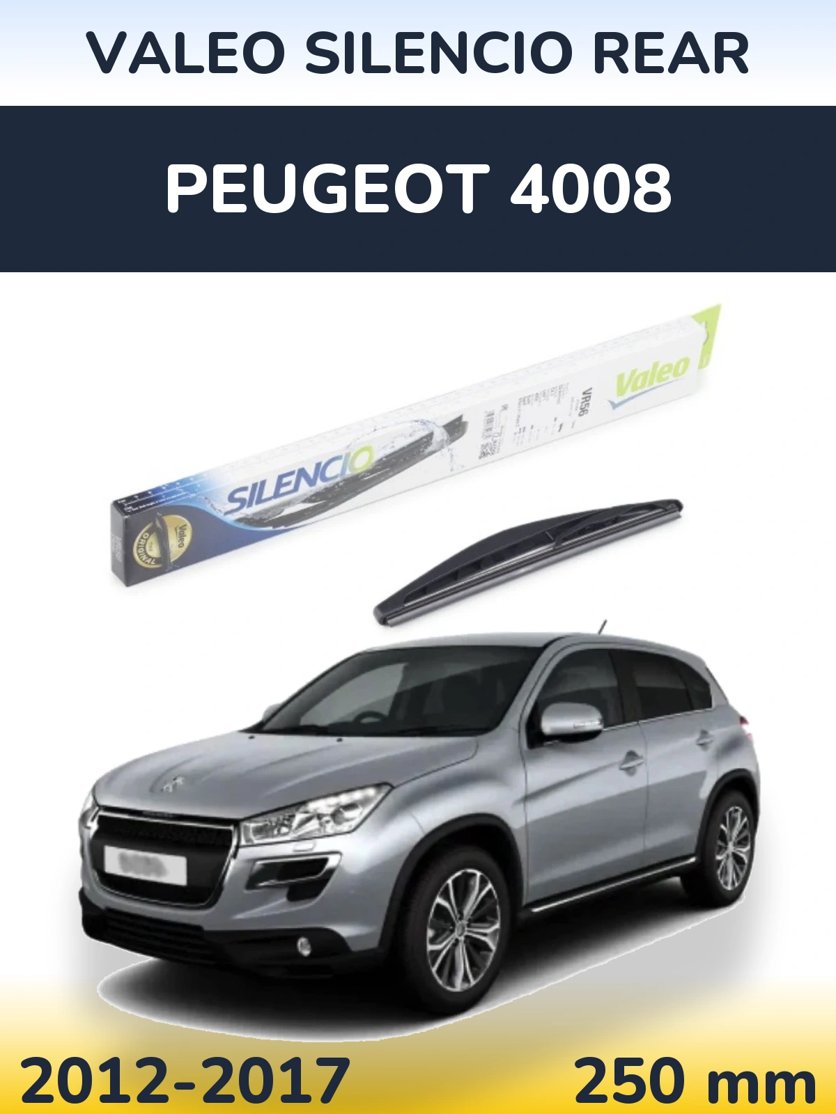 Torkarblad Valeo Silencio Rear för Peugeot 4008