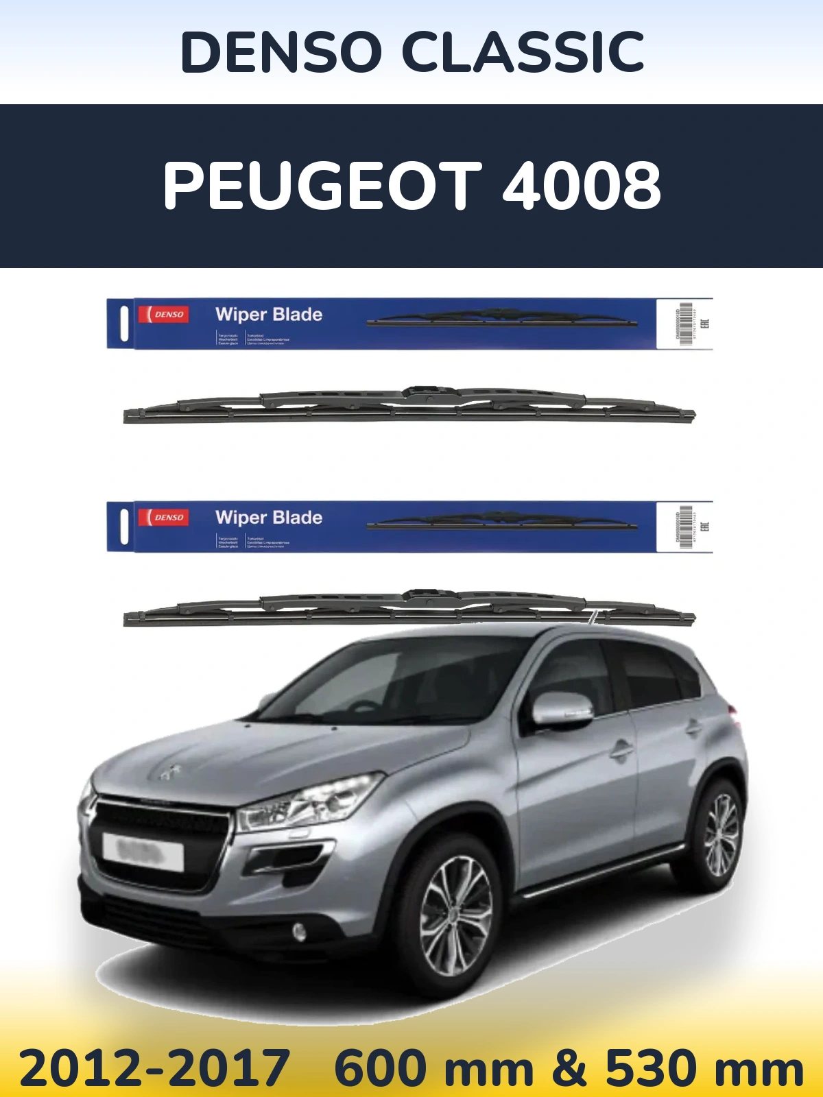 Torkarblad Denso Classic för Peugeot 4008