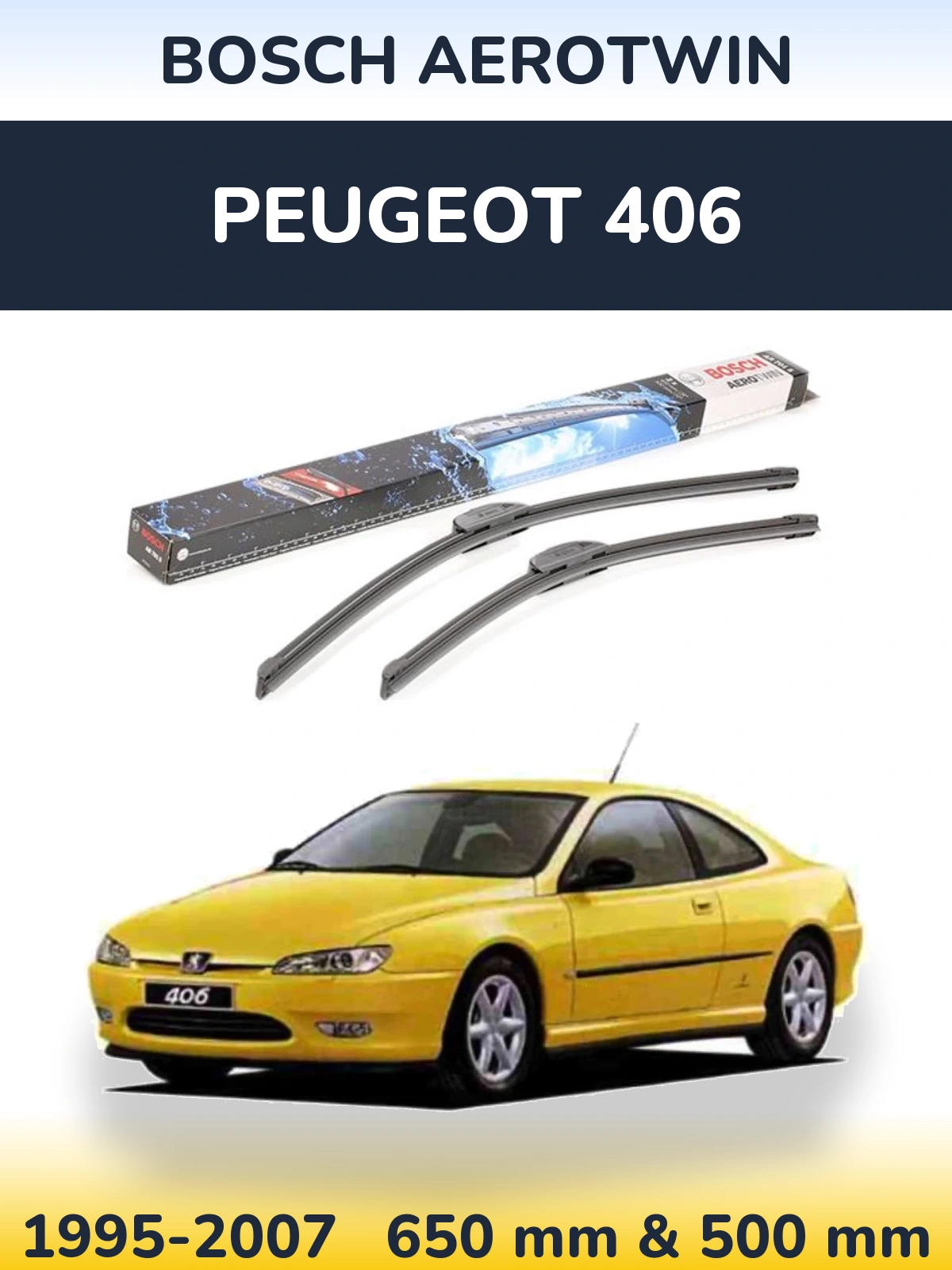 Torkarblad BOSCH AeroTwin för Peugeot 406