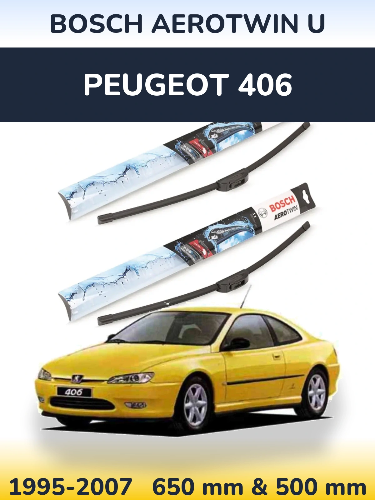 Torkarblad BOSCH AeroTwin U för Peugeot 406