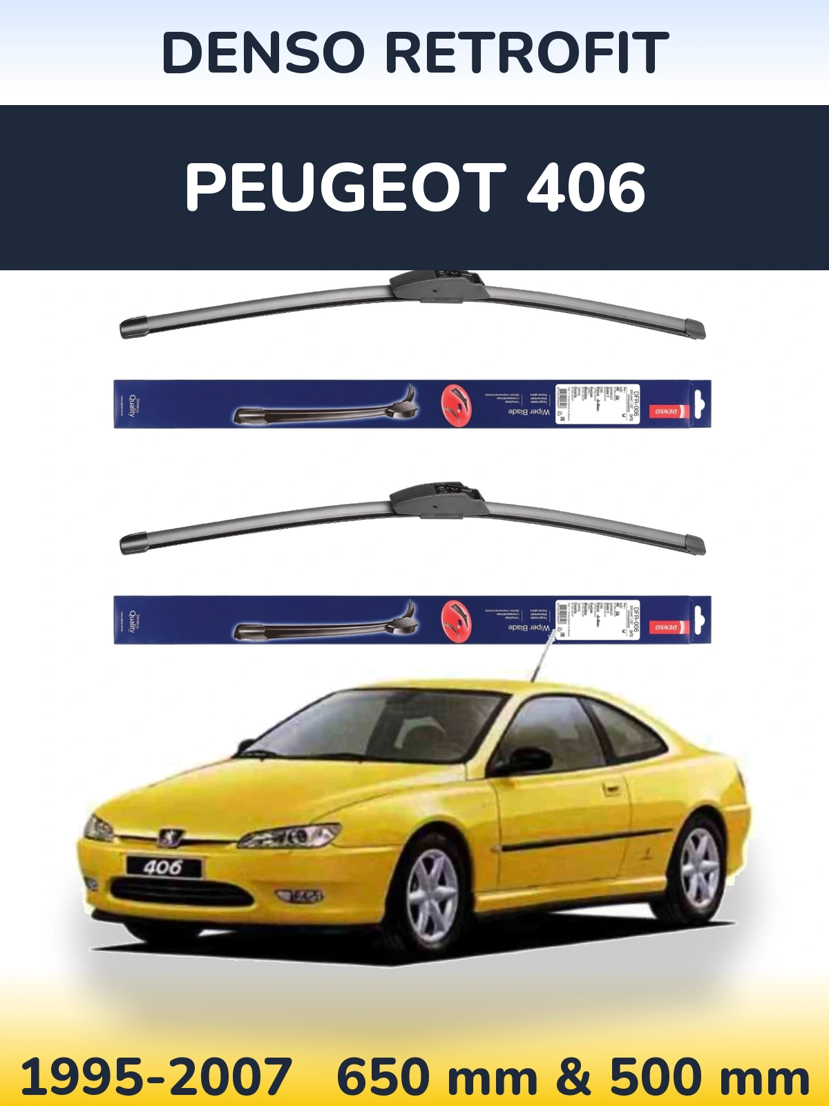 Torkarblad Denso Retrofit för Peugeot 406