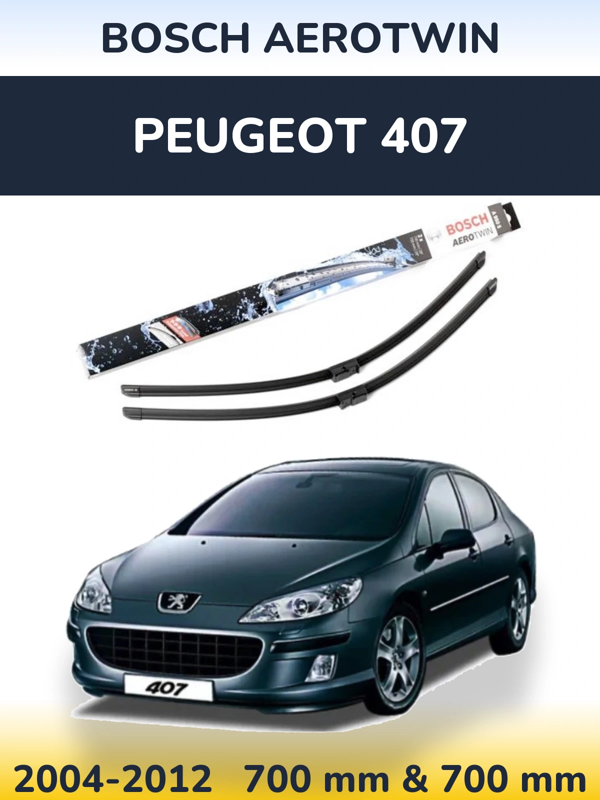 Torkarblad BOSCH AeroTwin för Peugeot 407